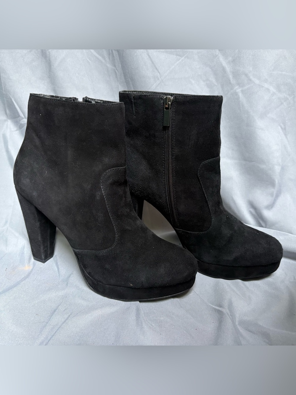 Steve Madden Rancee Black Suede Platform  Boots
